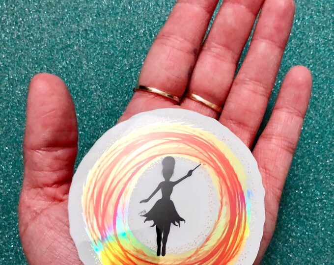 Sparkler Ring Holographic Sticker, Cute stickers, Fire dancers, Cute gifts, Gifts for her