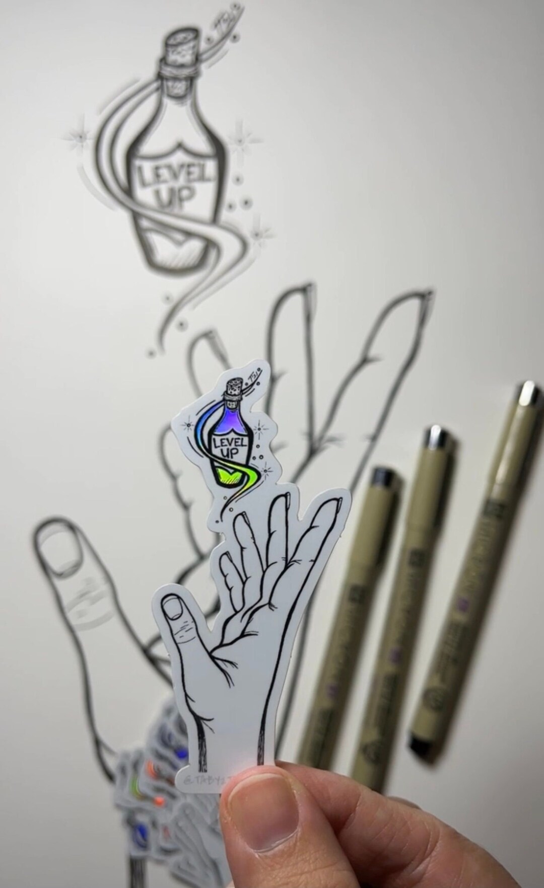 Levelor Sticker Level up Holographic Stickers, Waterproof Stickers, Laptop Decals ...