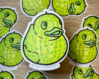 Pickle Duck FABRIC Sticker