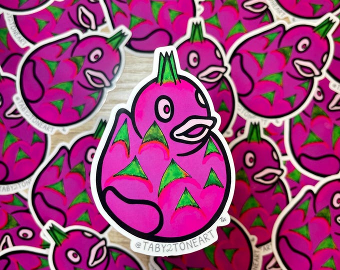 Dragon Fruit Duck Sticker