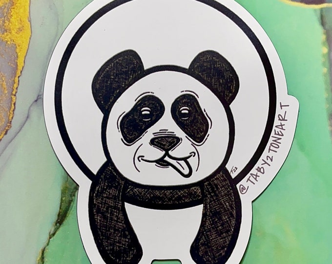 Panda magnet, fridge magnet, car magnet, car accessories, panda drawing, panda artwork, refrigerator magnet, Taby 2 Tone Art, cute magnets