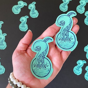 Octopus magnet, tako, octopus art, ocean, beach, nautical, Oahu Hawaii, Aloha, car magnet, fridge magnet, car accessories, original artwork