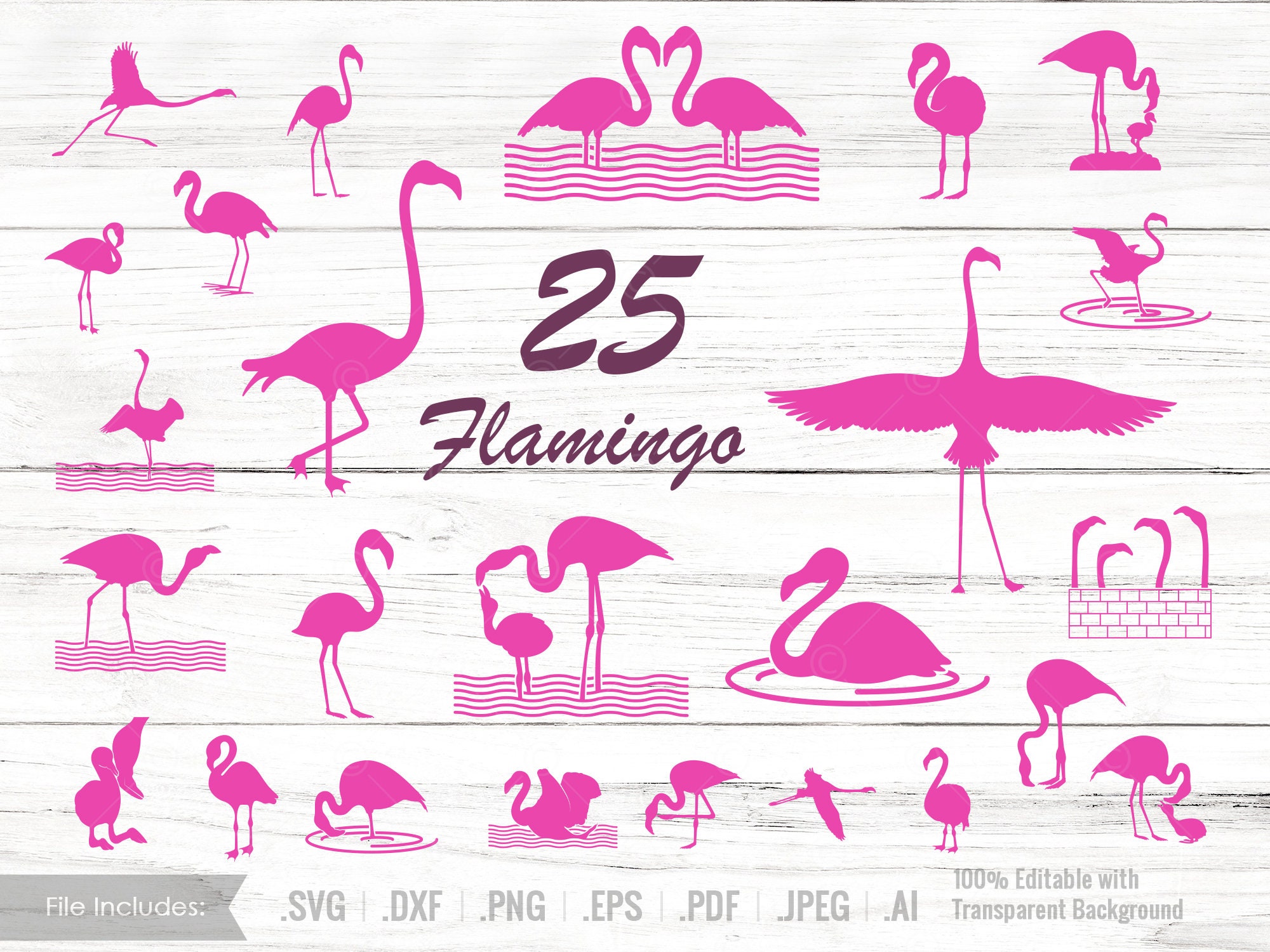 Download Flamingo Svg Flamingo Silhouette Flamingo Svg Bundle Beach Etsy