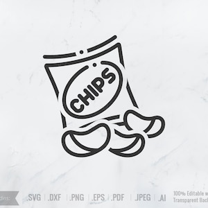 potato chips, snack svg, snack, potato chips svg, crisp, crunchy, delicious, cut file, silhouette, SVG, png, eps, dxf, jpg, digital download