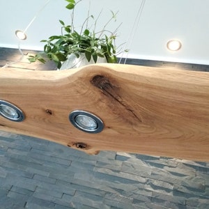 Holz Hängelampe Pendellampe Pendelleuchte Led Wild Eiche geölt Unikat GU10 Bild 3