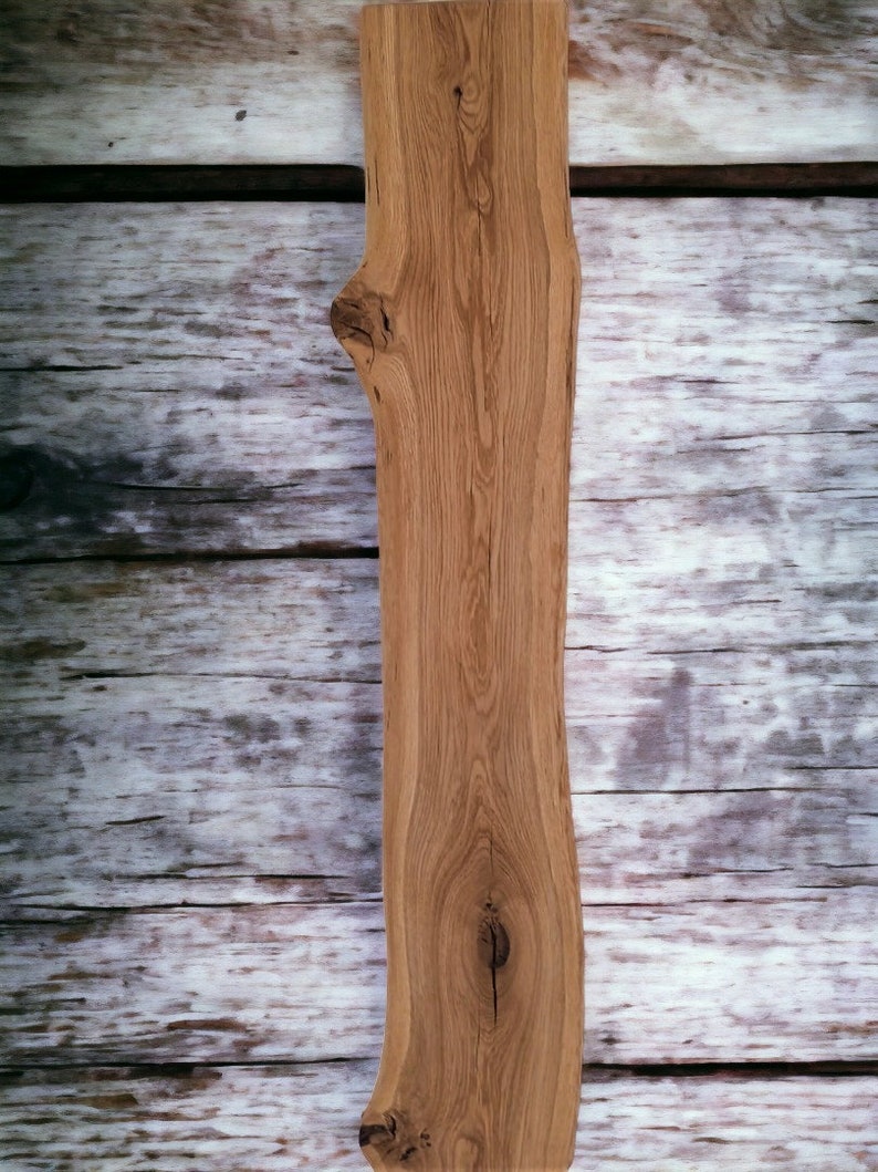 LED wall light made of rustic oak wood with tree edge, unique natural dimmable forest edge image 3