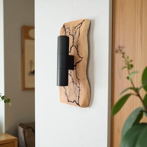 FRIESENLICHT WEDA Wandlampe Holz Wandleuchte rustikal Led Vintage Leuchte Eiche Massiv Up & Down