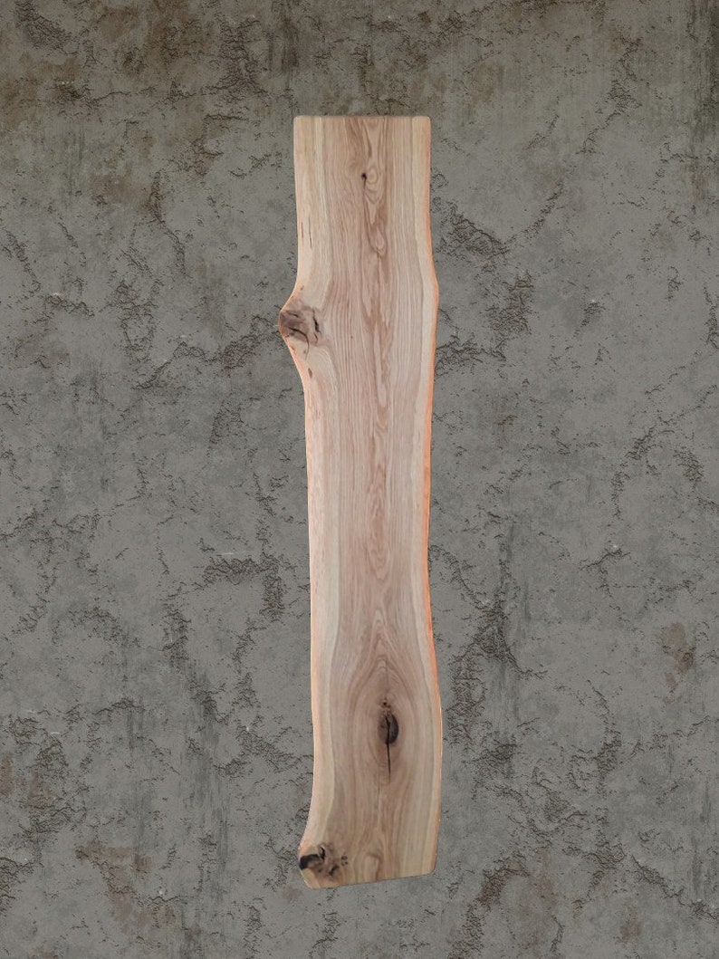 LED wall light made of rustic oak wood with tree edge, unique natural dimmable forest edge image 4