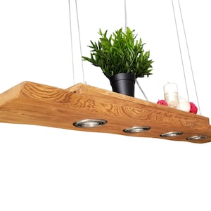 Holz Hängelampe Pendellampe Pendelleuchte Led Wild Eiche geölt Unikat GU10 Bild 8