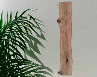 Applique murale LED en bois de chêne rustique avec bordure d'arbre, lisière de forêt naturelle unique à intensité variable