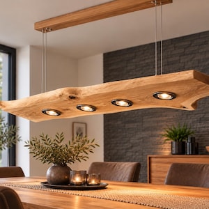 FRIESENLICHT TESSA pendant light made of solid wild oak – dimmable LED wooden light