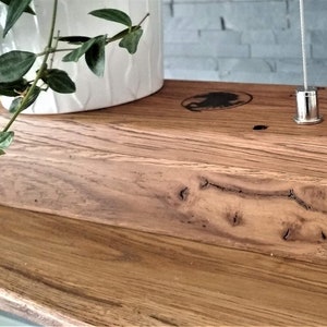 Holz LED Hängelampe Pendellampe Pendelleuchte Led Eiche Nussbaum geölt Unikat GU10 Holz Massiv Smart Bild 10