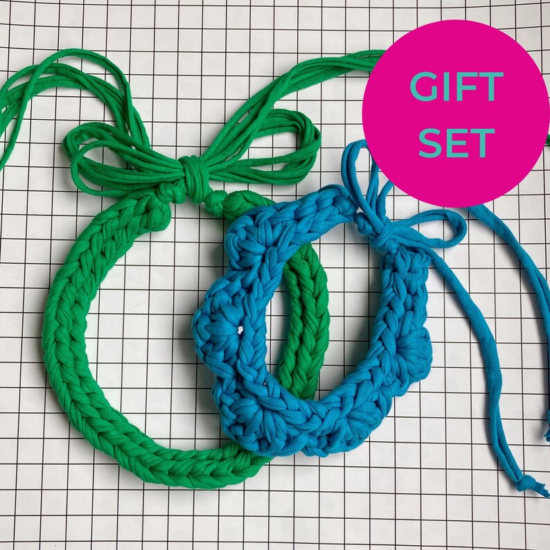 Eco Friendly Jewellery Chunky Statement Jewellery Recycled Fabric Necklace Necklaces Gift Set Gift Selection