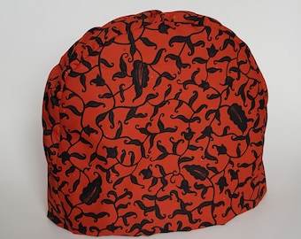 Handmade tea cosy made from Ghanian waxprint