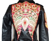 Handmade vintage fabric windbreaker with Indian wedding dress