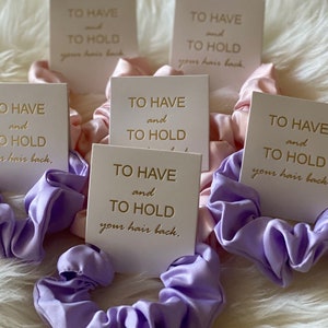 Bridesmaid Scrunchies Silk Satin Soft Hair Scrunchies Hair Accessories for Her Perfect Bridesmaid Proposal Gift