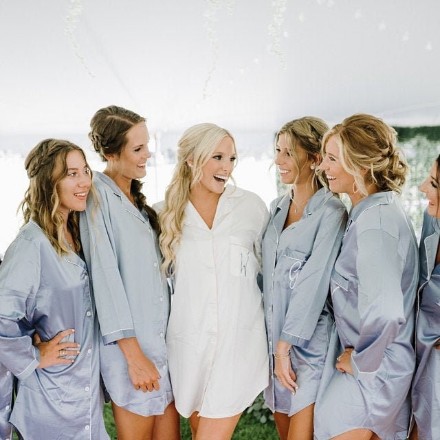 Bridesmaid getting ready shirts online