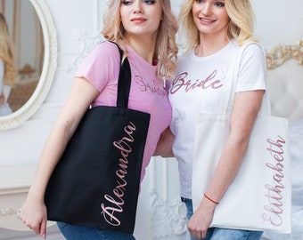 Personalized Tote Bags for Bridesmaid Gift Bag Bridesmaid Tote Bag Bachelorette Party Gift Bags