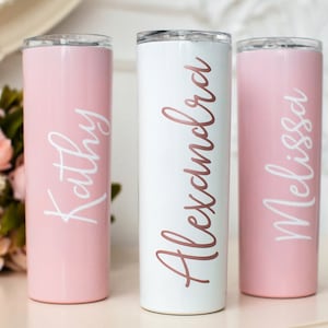 Bachelorette Tumblers with Straw, Bridesmaid Gift, Bridesmaid Proposal, Bachelorette Tumblers, Personalized Stainless Steel Tumbler image 8