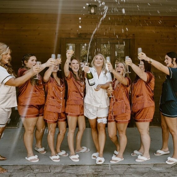 Bridesmaid Pajamas Bridesmaid Pjs Bridesmaid Gifts Satin