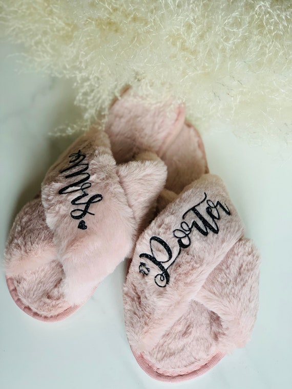Cozy Warm Slippers for Her Fur Slippers for Winter Holiday Gift