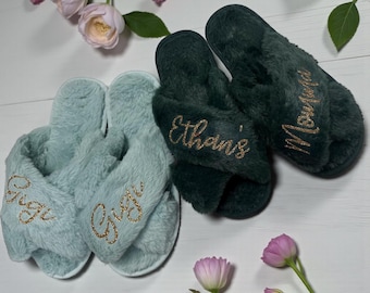 Gift for Women Who Have Everything, Birthday, Anniversary,  Gift for Wifey, Personalized Gift for Her, Soft Fluffy Slippers for Mom