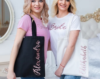 Bridesmaid Tote Bag - Personalized Bridesmaid Gift Bags - Maid of Honor Tote Bag - Personalized Tote Bag - Bridal Party Totes