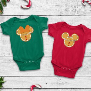 Christmas Disney Mickey Minnie Designs For Bodysuits/Shirts