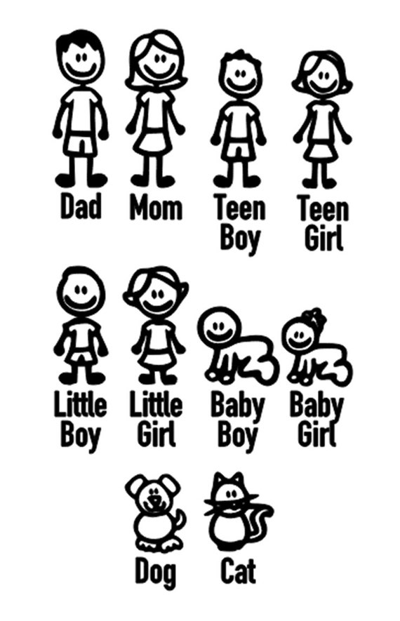Stick outlet figure decals