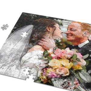 Watercolor 1000 Pieces Custom Puzzle | Create Your Own Photo Puzzle | Personalized Puzzle | Anniversary Gift Jigsaw Puzzle