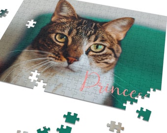 Personalized Photo Puzzle - Custom Pet Portrait Puzzle From Photo - Create Your Own - Custom 500 or 1000 Pieces Puzzle - Anniversary Gift