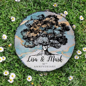 50th Anniversary Gift | Personalized Garden Stone | Personalized Anniversary Gifts for Parents | 20th Anniversary | 10th Anniversary Gifts