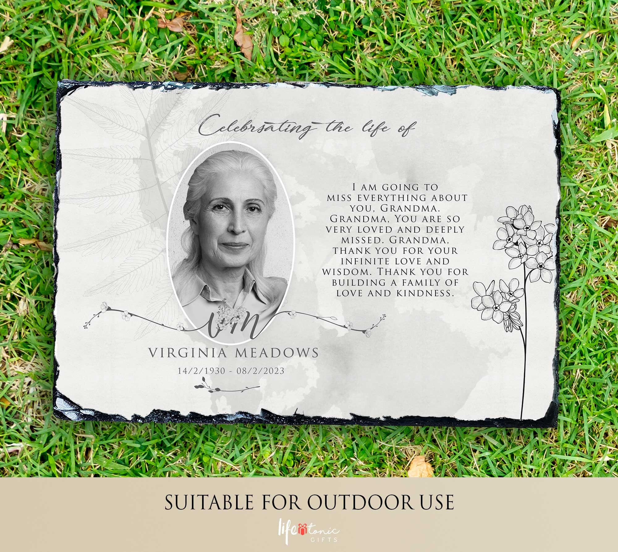 Memorial Stone Memorial Plaque Temporary Grave Marker Etsy