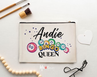 Personalized Bingo Queen Dabber Linen Bag