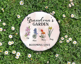 Personalized Garden Stone | Mother's Day Gift | Personalized Gift | Personalized Gift For Her | Gifts For Her | Grandma Gift | Personalized