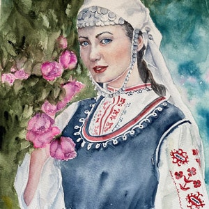 Bulgarian girl in national costume