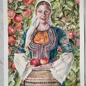 Bulgarian girl in traditional costume