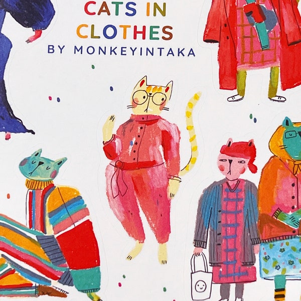 Cats in Clothes Etsy