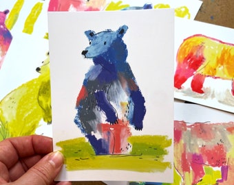 Pastel Bears Postcards | Set of 8 | Sketchbook Postcards | Illustrated Postcards | Postcard Prints | Art Gifts | Sketchbook Prints