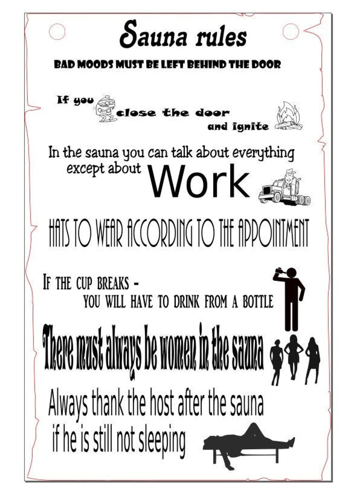 Laser Engraving Fun Sauna Rules/ Svg.file Etsy Singapore