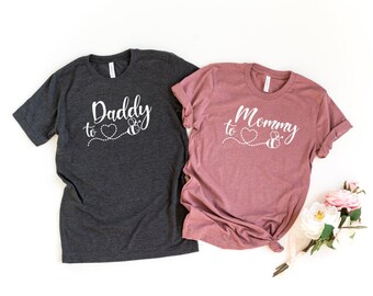 pregnancy announcement shirt, baby reveal t shirt, Mommy and Daddy to Bee couples pregnancy announcement for dad, Cute, Spring, Summer,