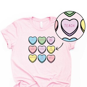 Teacher Valentines Day Shirt, Candy Hearts Shirt, Funny Conversation Hearts Tshirt, Education Worker Cupid, ECE Valentine EA Principal Tee