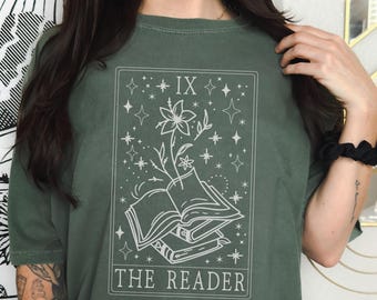 Bookish Shirt Comfort Colors, Tarot Card Tshirt, Gift For Book Lovers, Reading Tee, Librarian Teacher Gift, Literature Aesthetic Sweater