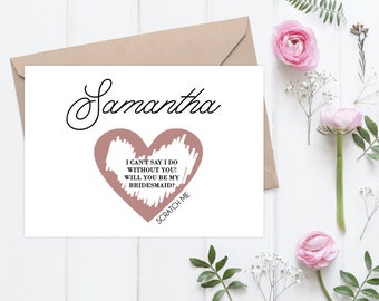 BRIDESMAID Scratch Off Card, Will You Be My Bridesmaid Proposal, Wedding Party Card, Rose Gold Scratch Off Reveal Card