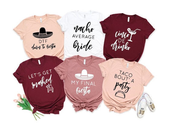 Womens Down To Fiesta Bridesmaid Shirt Funny Matching Bachelorette Womens Down To Fiesta Bridesmaid Shirt Funny Matching Bachelorette