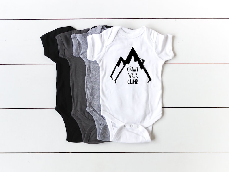 Crawl Walk Climb. Rock Climbing Baby Announcement Onesies® Etsy Canada