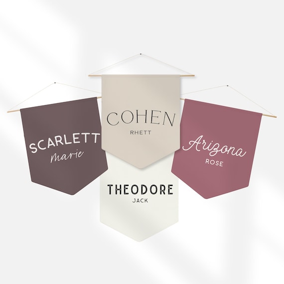 Personalized Name Banner: Baby Nursery Decor, Custom Name Gift, Kids Playroom Decor