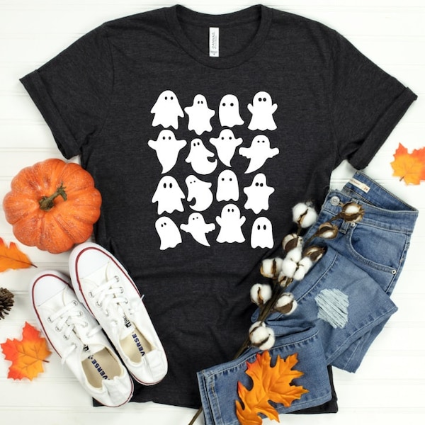 Ghost Halloween Shirt, Ghost Doodles, Cute Ghost Tshirt, Funny Halloween Tee, Fall Tshirt, October Tshirt, Halloween Party Shirt, Spooky Tee