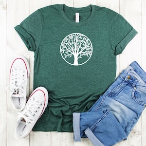 Tree of Life T Shirt, Outdoors Tee Hiking T-Shirt, Yggdrsil Tshirt, Adventure T Shirt, Camping T Shirt Cute Wanderlust Shirts Spiritual