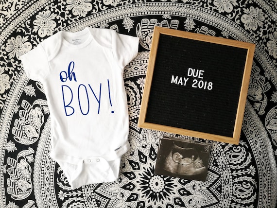 Gender Reveal Onesies Boy Oh Boy Gender Reveal Party Baby